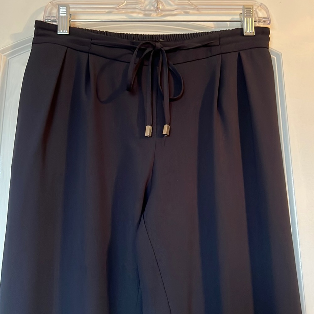 Zara Navy Blue Straight Leg Trousers